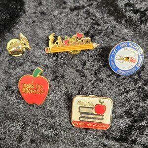 Collection of 5 Teacher Pins